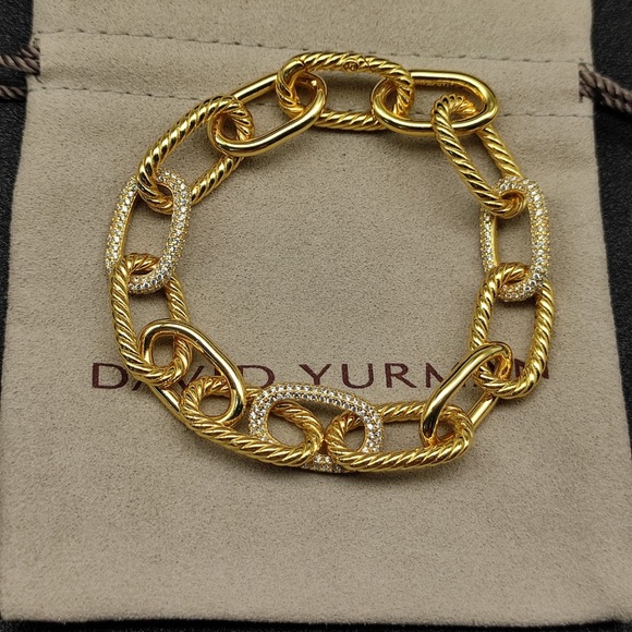 David Yurman Gold and Silver Chain Bracelet - Picture 1 of 3
